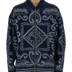 Refresh your wardrobe with the Dolce & Gabbana men's NAVY PRINT CARDIGAN in Blue