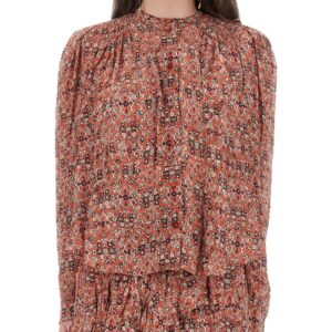Refresh your wardrobe with the MARANT ETOILE women's "NOELINE" BLOUSE in Red