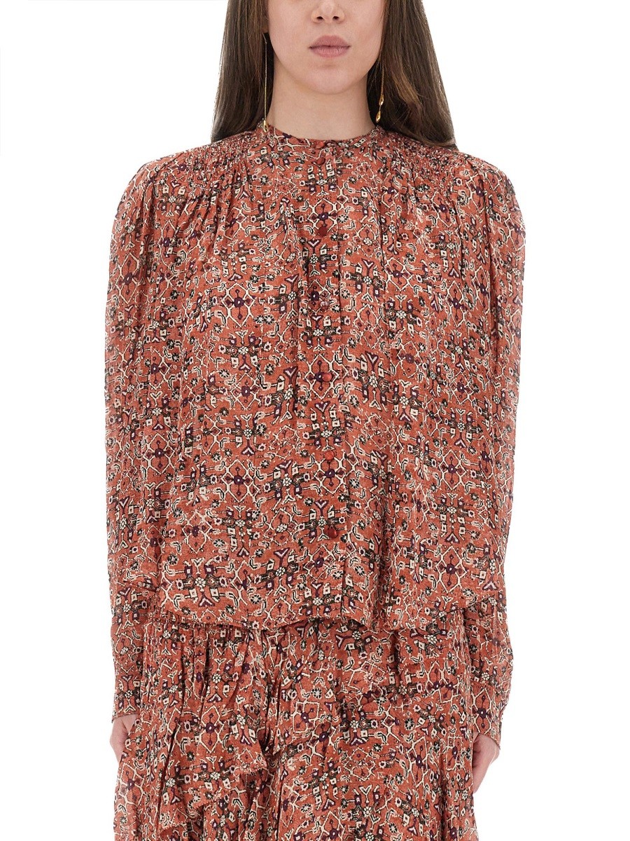 Refresh your wardrobe with the MARANT ETOILE women's "NOELINE" BLOUSE in Red