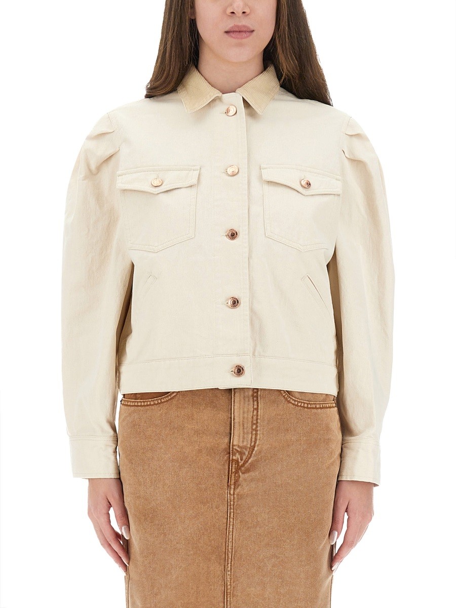 Refresh your wardrobe with the Isabel Marant women's "NOLINEA" JACKET in beige