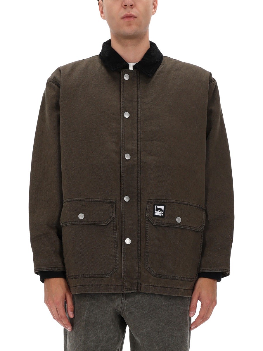 Discover the authentic OBEY men's "NORTON BARN" COAT in GREEN