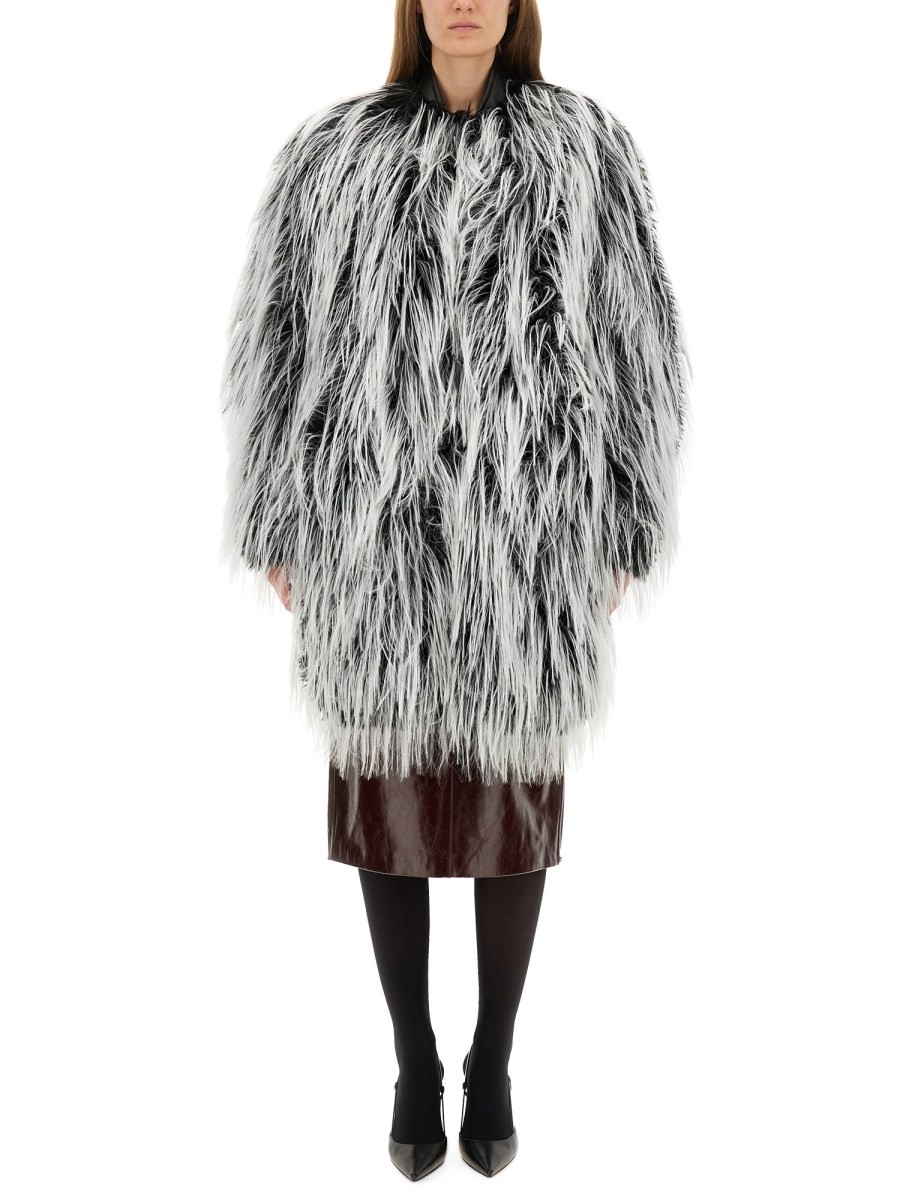 Explore the authentic Sportmax women's "NOW1234" ECOFUR JACKET in MULTICOLOUR