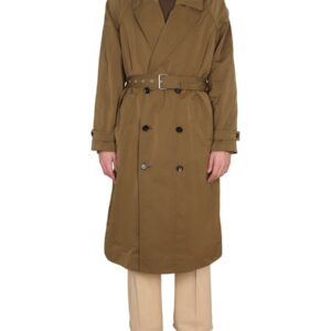 Explore the authentic Bottega Veneta men's NYLON FOLDING TRENCH COAT in Military green
