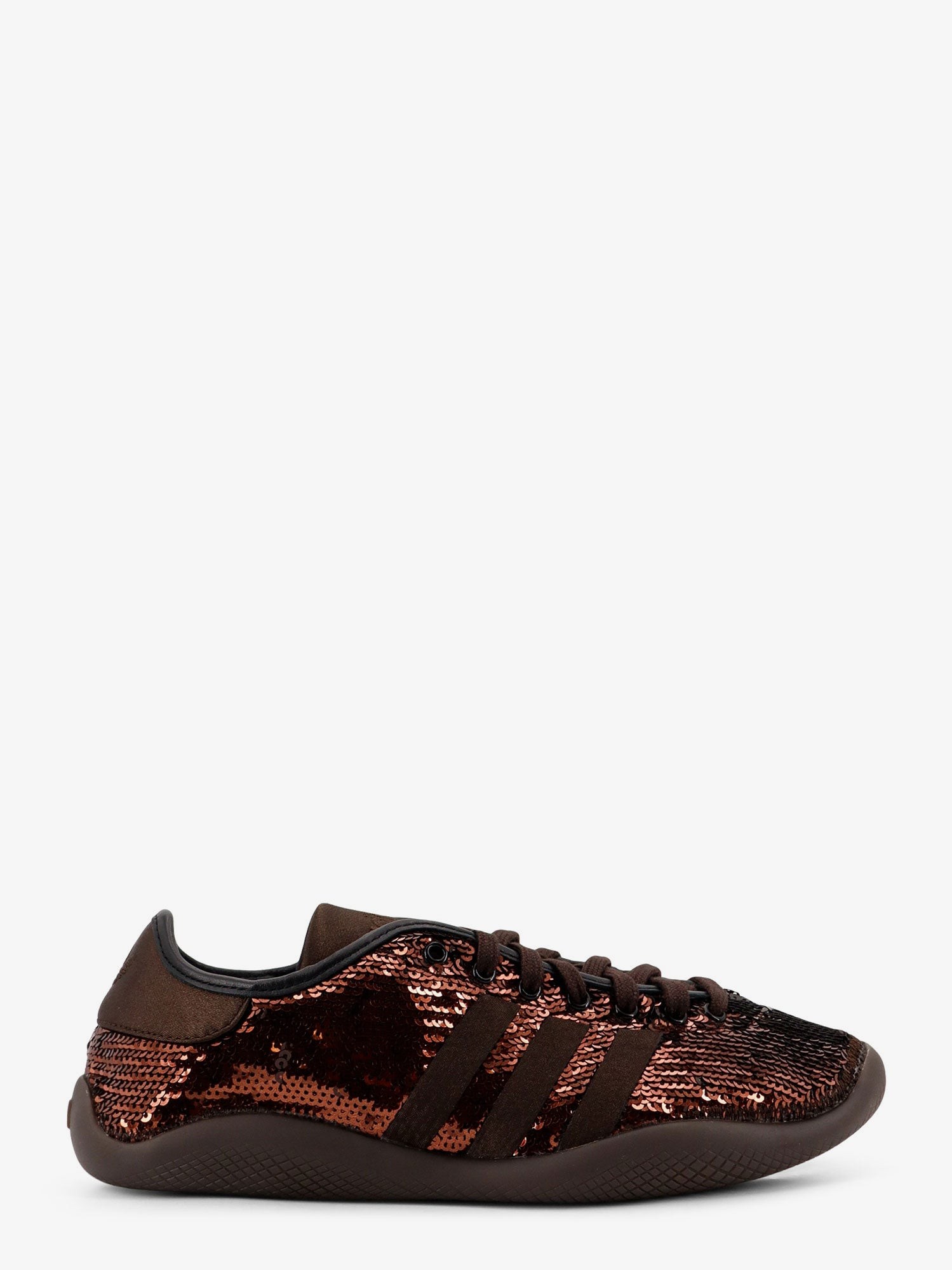 Shop the authentic ADIDAS X WALES BONNER women's Nylon sneakers with all-over sequins in DARK BROWN
