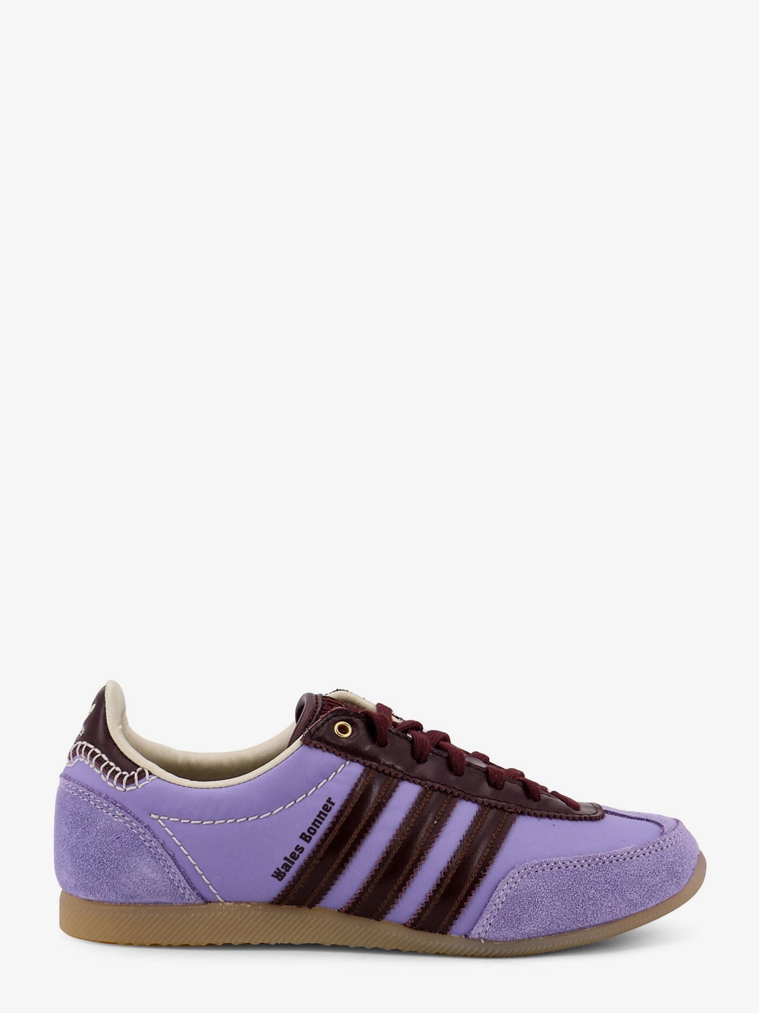 Explore the authentic ADIDAS X WALES BONNER women's Nylon sneakers with suede inserts in Viola