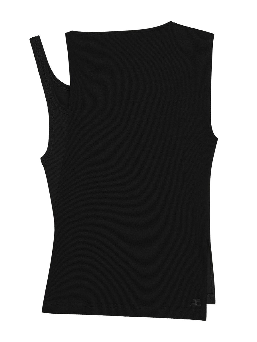 Discover the authentic COURREGES women's "OBLIQUE 90'S" TOP in Black
