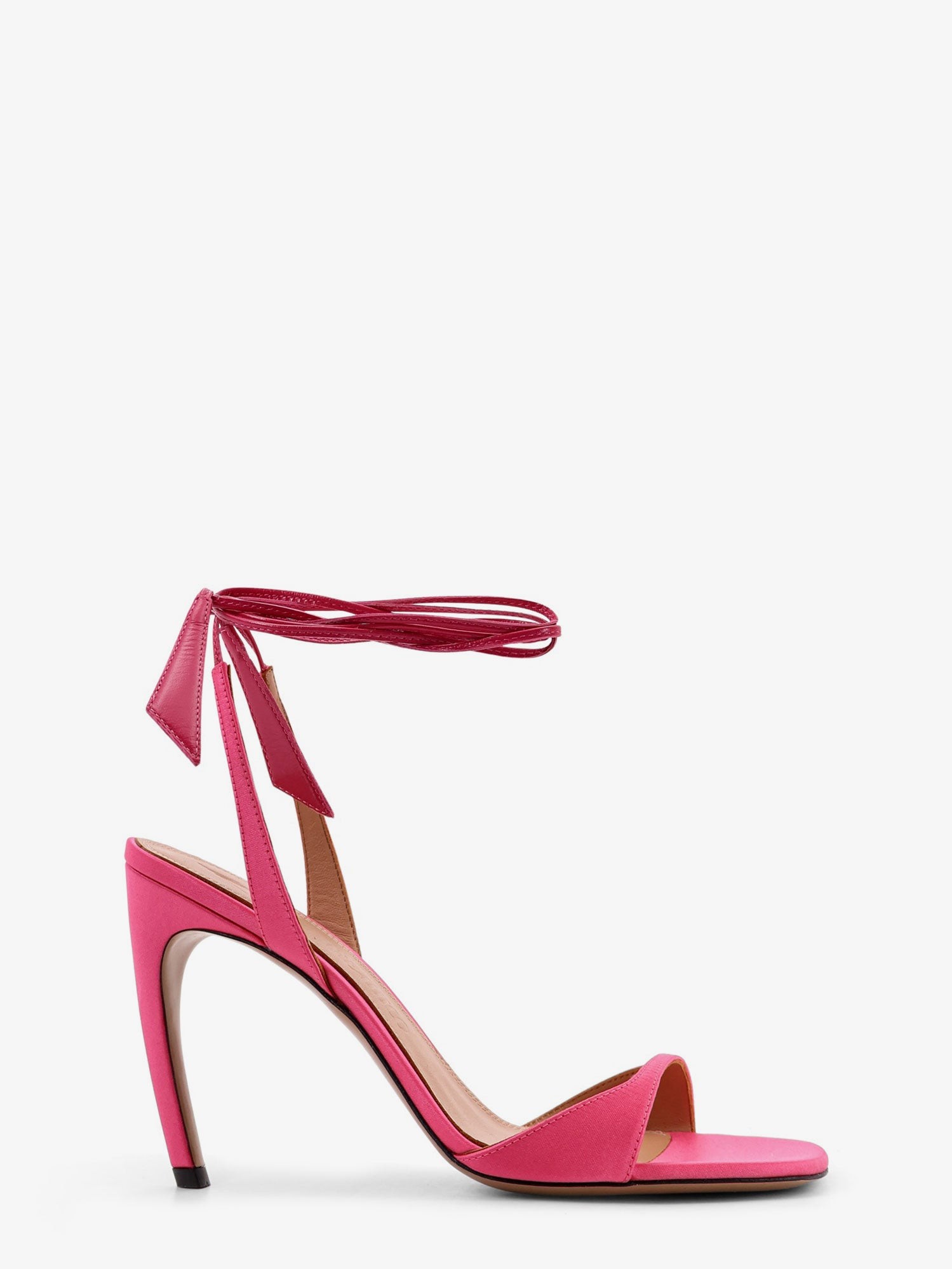 Discover the authentic The Attico women's Ora satin sandals in WARM FUCHSIA