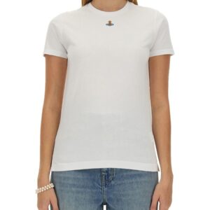 Explore the authentic Vivienne Westwood women's "ORB PERU" T-SHIRT in White