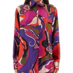 Refresh your wardrobe with the PUCCI women's ORCHID PRINT SHIRT in MULTICOLOUR