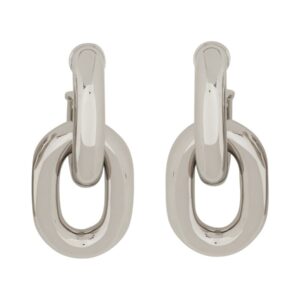 Explore the authentic RABANNE women's ORECCHINI DOPPIO CERCHIO XL LINK in Silver