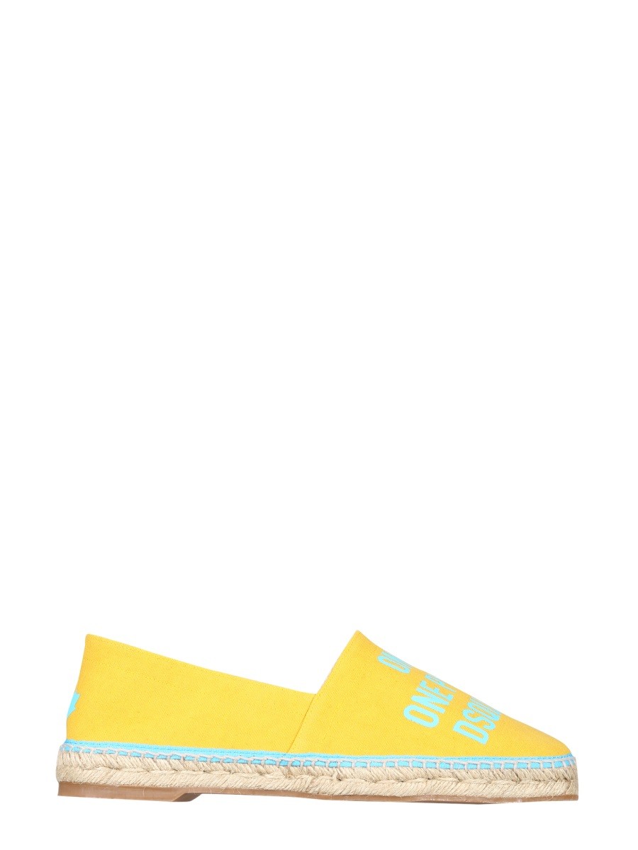 Discover the authentic Dsquared2 men's ORGANIC CANVAS ESPADRILLE in Yellow