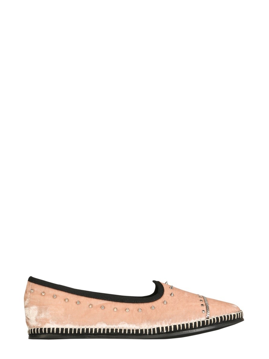 Refresh your wardrobe with the Giuseppe Zanotti women's OTIUM LOAFERS in POWDER