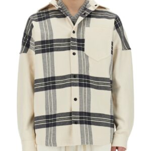 Elevate your look with the Palm Angels men's OVERSHIRT CHECK in White
