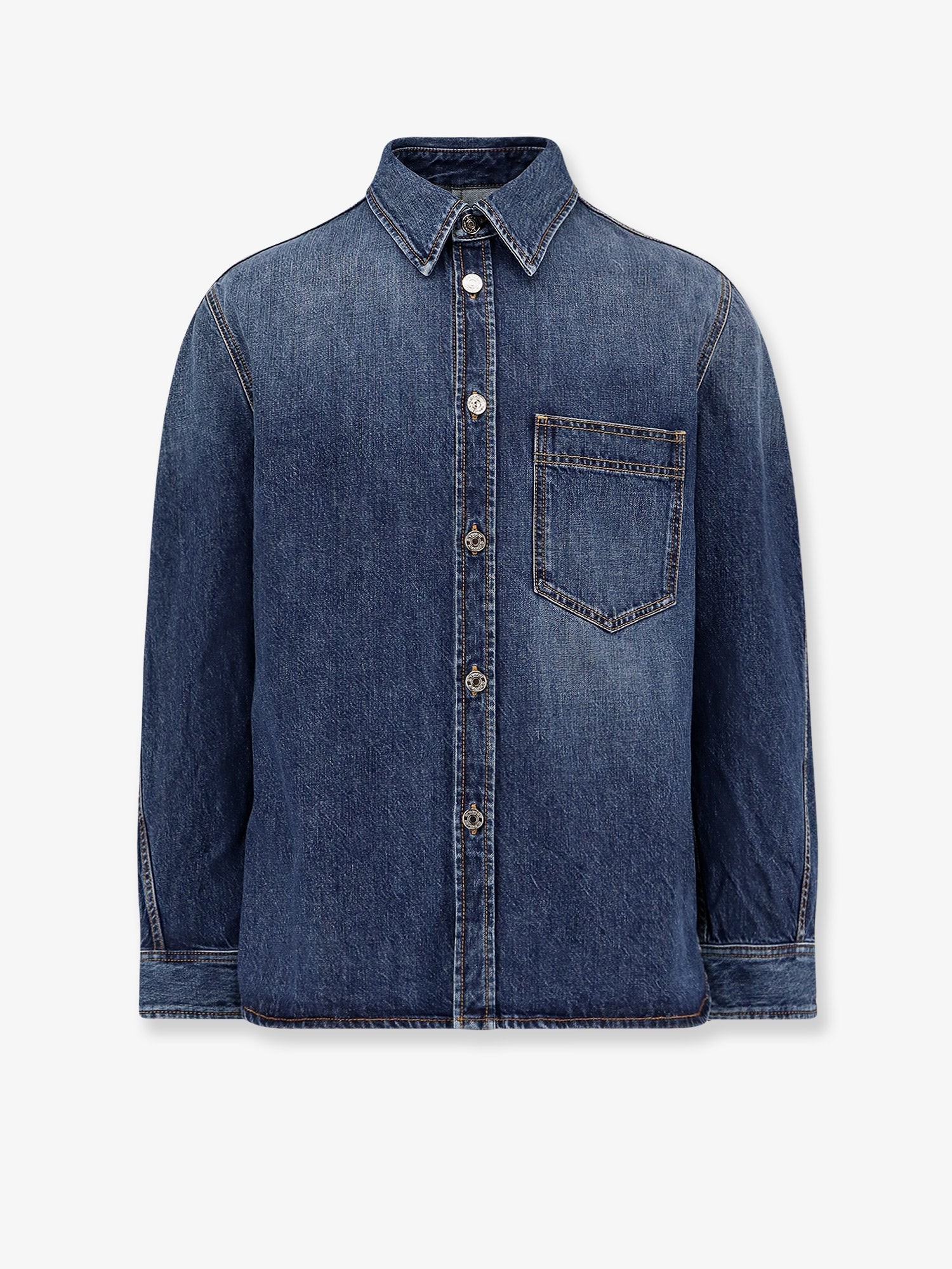 Discover the authentic Givenchy men's Overshirt denim shirt in Dark Blue