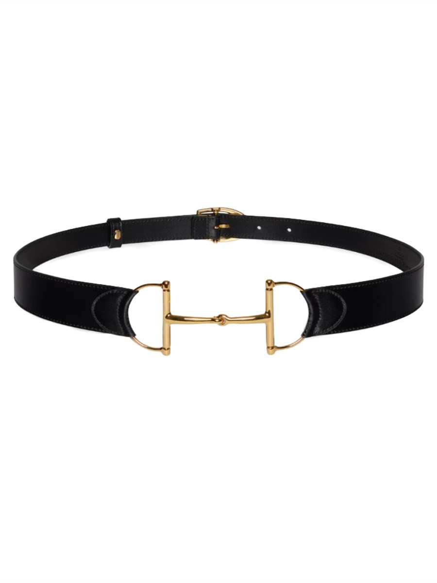 Refresh your wardrobe with the Gucci women's "OVERSIZE" CLAMP BELT in Black