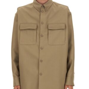 Refresh your wardrobe with the Off-white men's OVERSIZE FIT SHIRT in beige