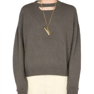 Discover the authentic AMBUSH men's OVERSIZE FIT SWEATER in Military green
