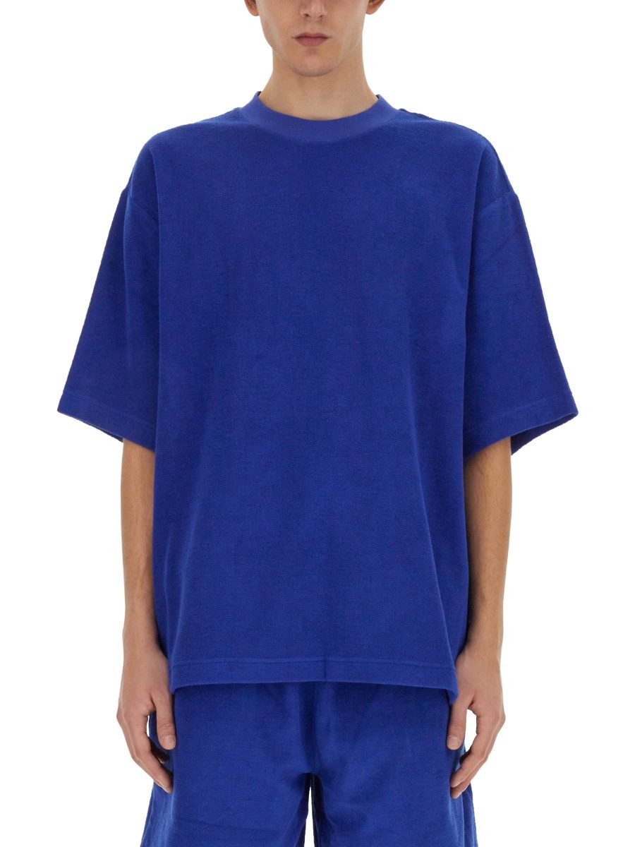 Discover the authentic Burberry men's OVERSIZED T-SHIRT in Azure