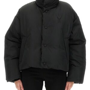 Elevate your look with the AMI PARIS women's PADDED JACKET in Black