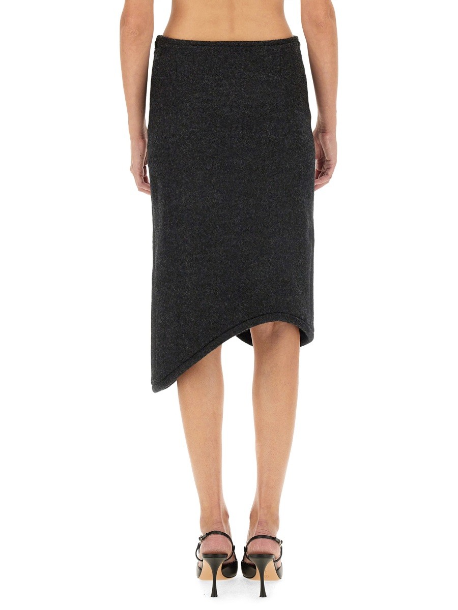 PADDED SKIRT WITH TUBE DETAIL - Image 3