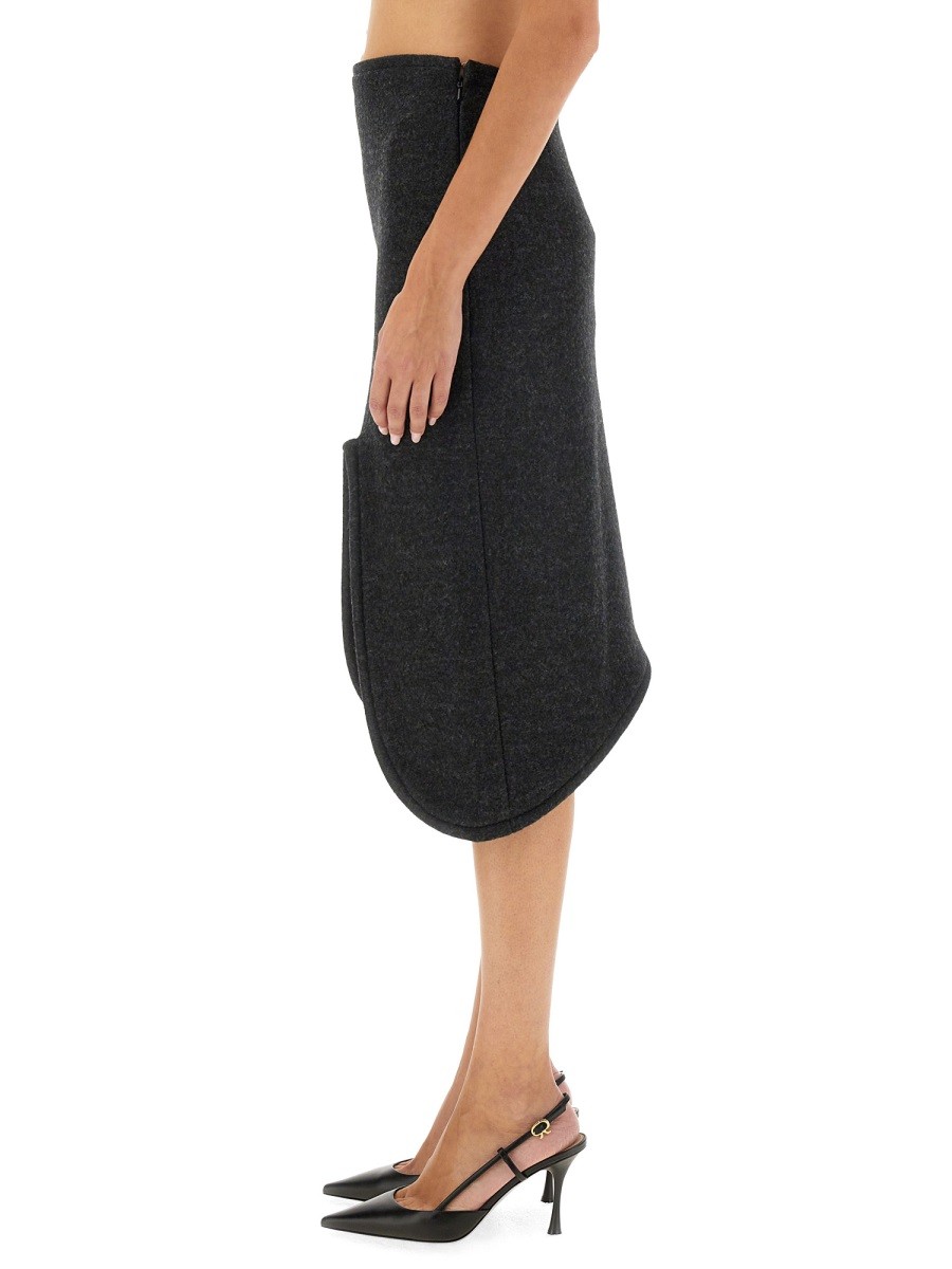 PADDED SKIRT WITH TUBE DETAIL - Image 4