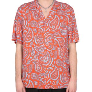 Explore the authentic MARCELO BURLON COUNTY OF MILAN men's PAISLEY HAWAII SHIRT in Red