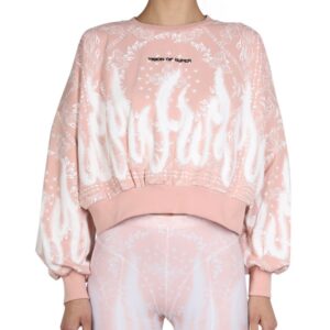Explore the authentic VISION OF SUPER women's PAISLEY PATTERN SWEATSHIRT in Pink