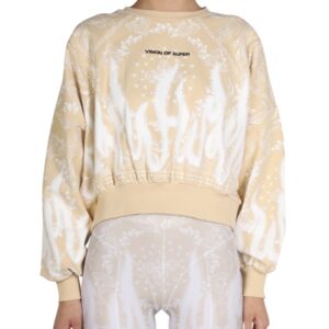 Explore the authentic VISION OF SUPER women's PAISLEY PATTERN SWEATSHIRT in beige