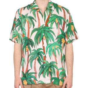 Discover the authentic ENDLESS JOY men's PALM SHIRT in Baby blue