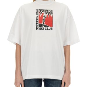 Refresh your wardrobe with the Palm Angels women's PALM SKI CLUB T-SHIRT in White