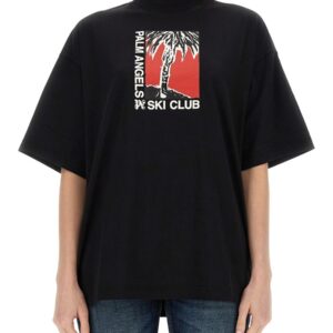 Explore the authentic Palm Angels women's PALM SOFT FIT T-SHIRT SKI CLUB in Black