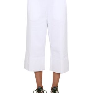 Discover the authentic stella mccartney women's PANTALONE CON RICAMO LOGO in White
