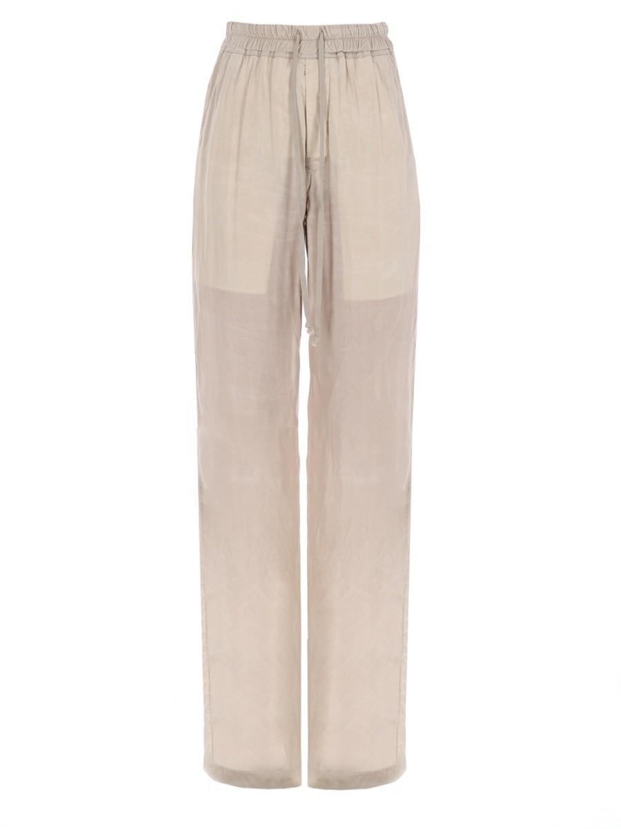 Refresh your wardrobe with the RICK OWENS women's PANTS "DIETRICH" in POWDER
