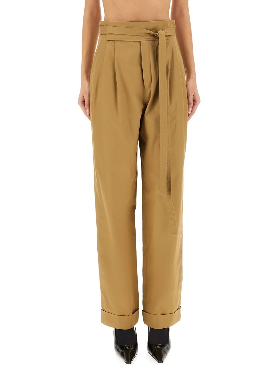 Explore the authentic Saint Laurent women's PANTS "GURHKA SERGE" in beige