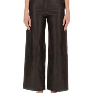 Discover the authentic KHAITE women's PANTS THE CAITON in Brown
