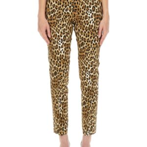 Discover the authentic Moschino women's PANTS WITH ANIMAL PATTERN in ANIMALIER