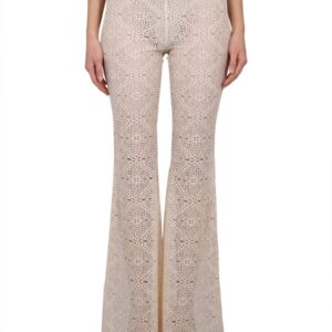 Refresh your wardrobe with the Dsquared2 women's PANTS WITH EMBROIDERY in POWDER