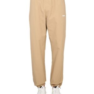 Discover the authentic msgm men's PANTS WITH LOGO in beige