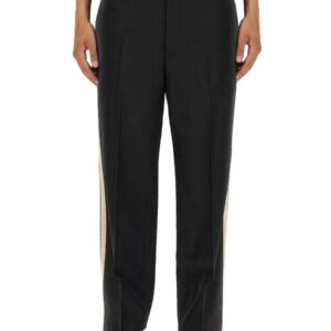 Refresh your wardrobe with the Palm Angels men's PANTS WITH LOGO BAND in Black