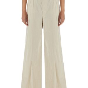 Refresh your wardrobe with the Maison Margiela women's PANTS WITH PLEATS in Ivory
