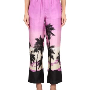 Discover the authentic Palm Angels women's PANTS WITH SUNSET PRINT in Purple