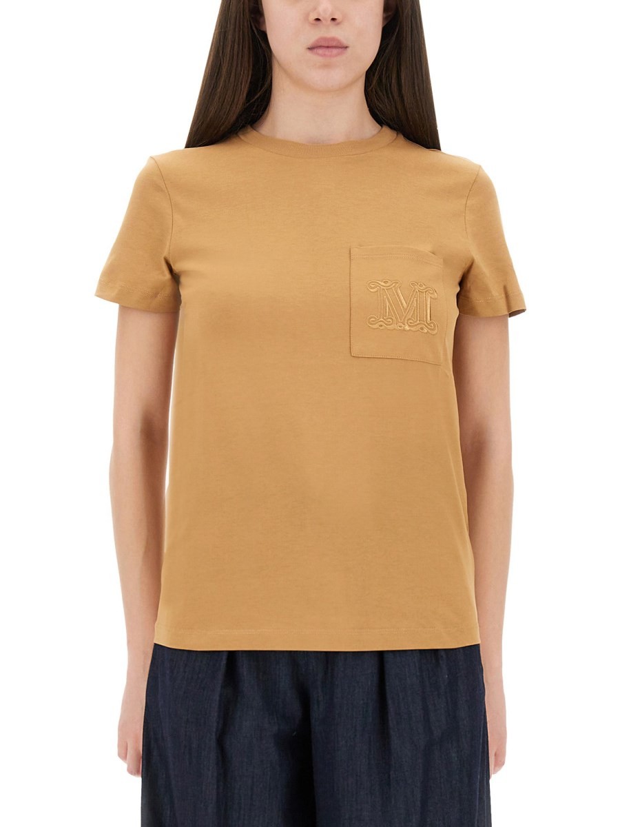 Elevate your look with the Max Mara women's "PAPAYA" T-SHIRT in beige