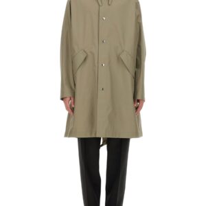 Discover the authentic JIL SANDER men's PARKA WITH LOGO in GREEN