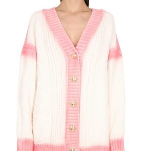 Discover the authentic Palm Angels women's PATENT LEATHER EFFECT PALM CARDIGAN in White