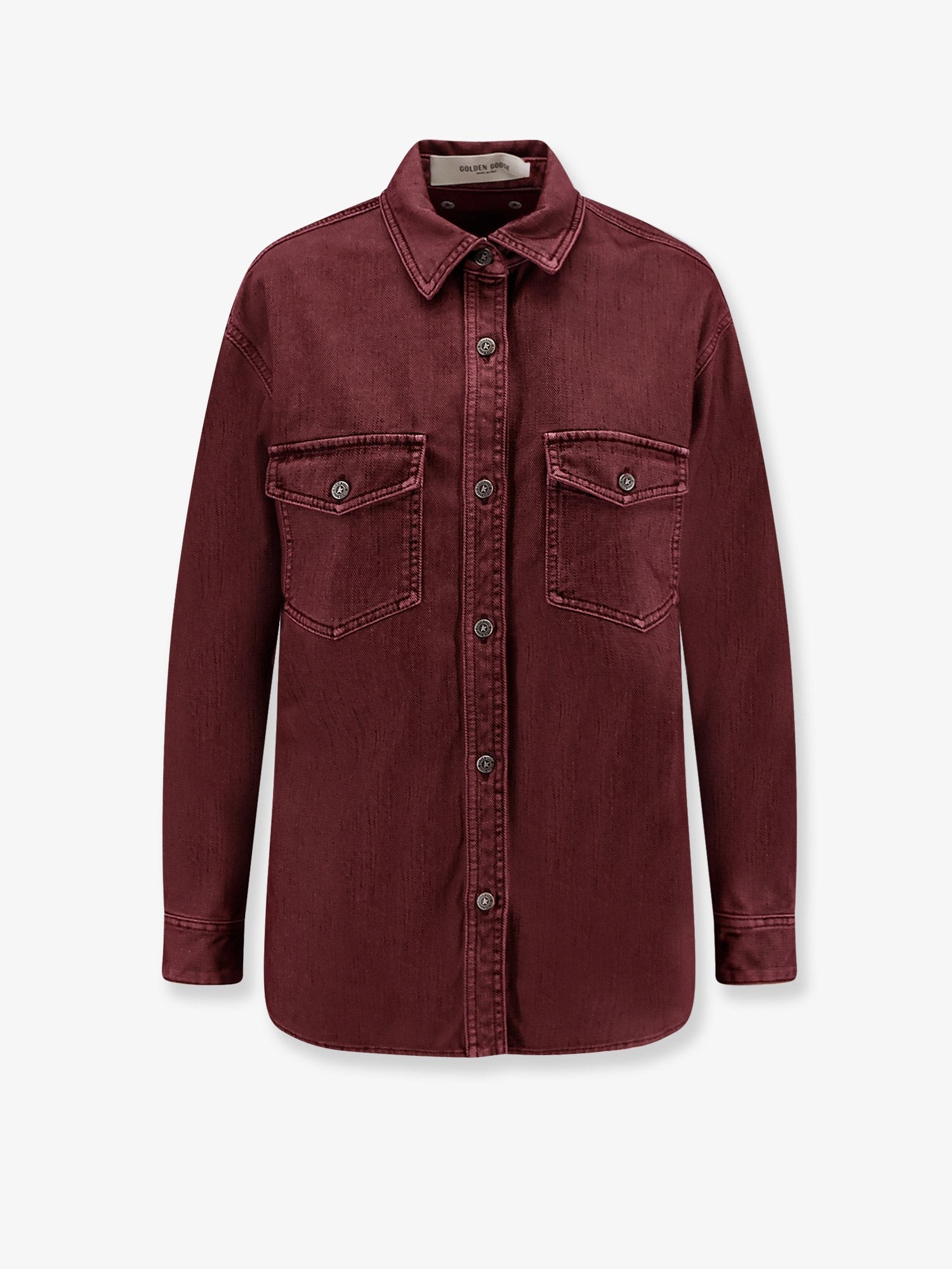 Discover the authentic Golden Goose Deluxe Brand women's Patty cotton shirt in PORT ROYALE