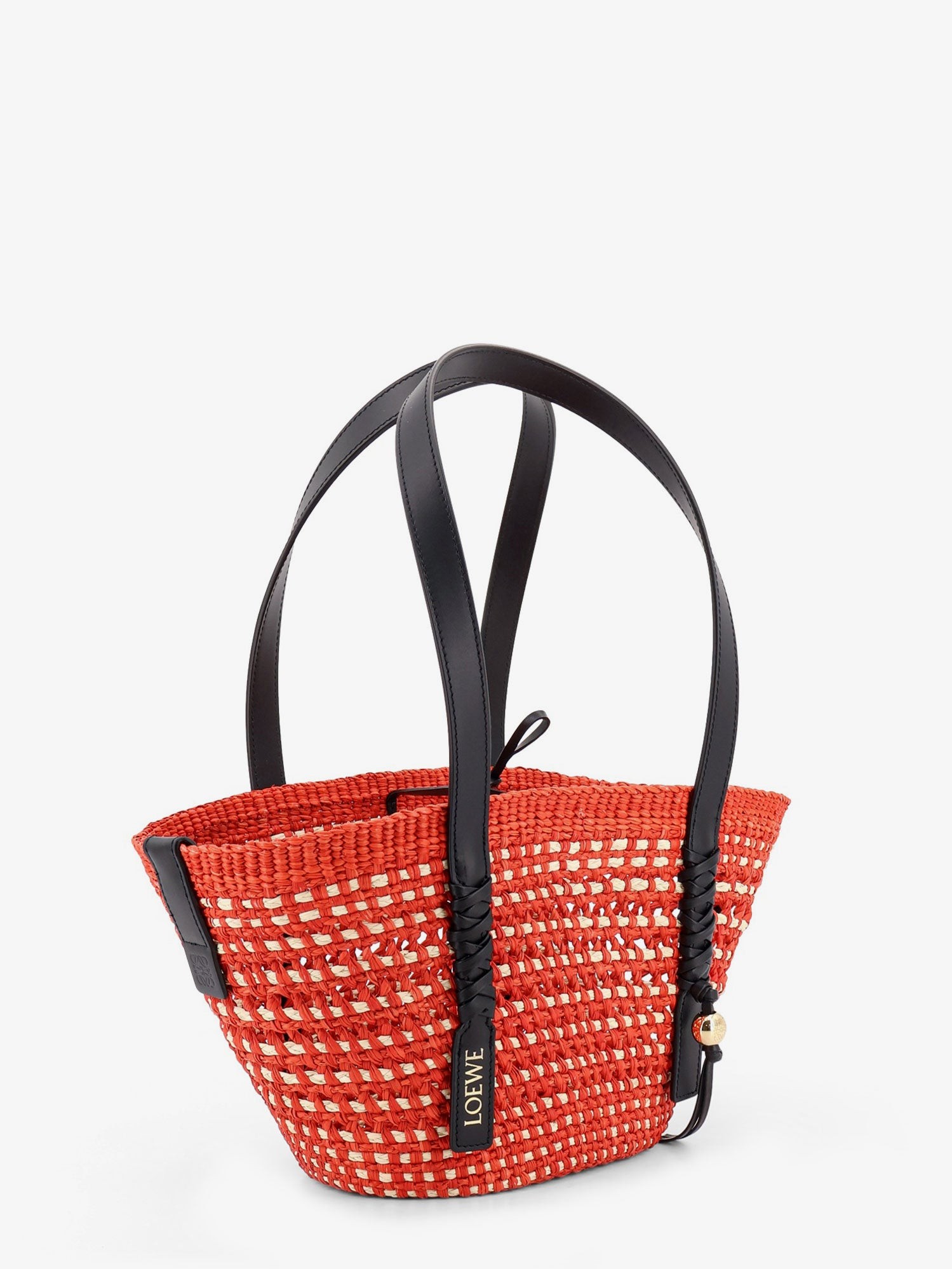 LOEWE – Paula's Ibiza -Braid Basket Small Small Iraca Palm Leaf Shoulder Bag : Color - REDNATURAL, Size - UNI - Image 4