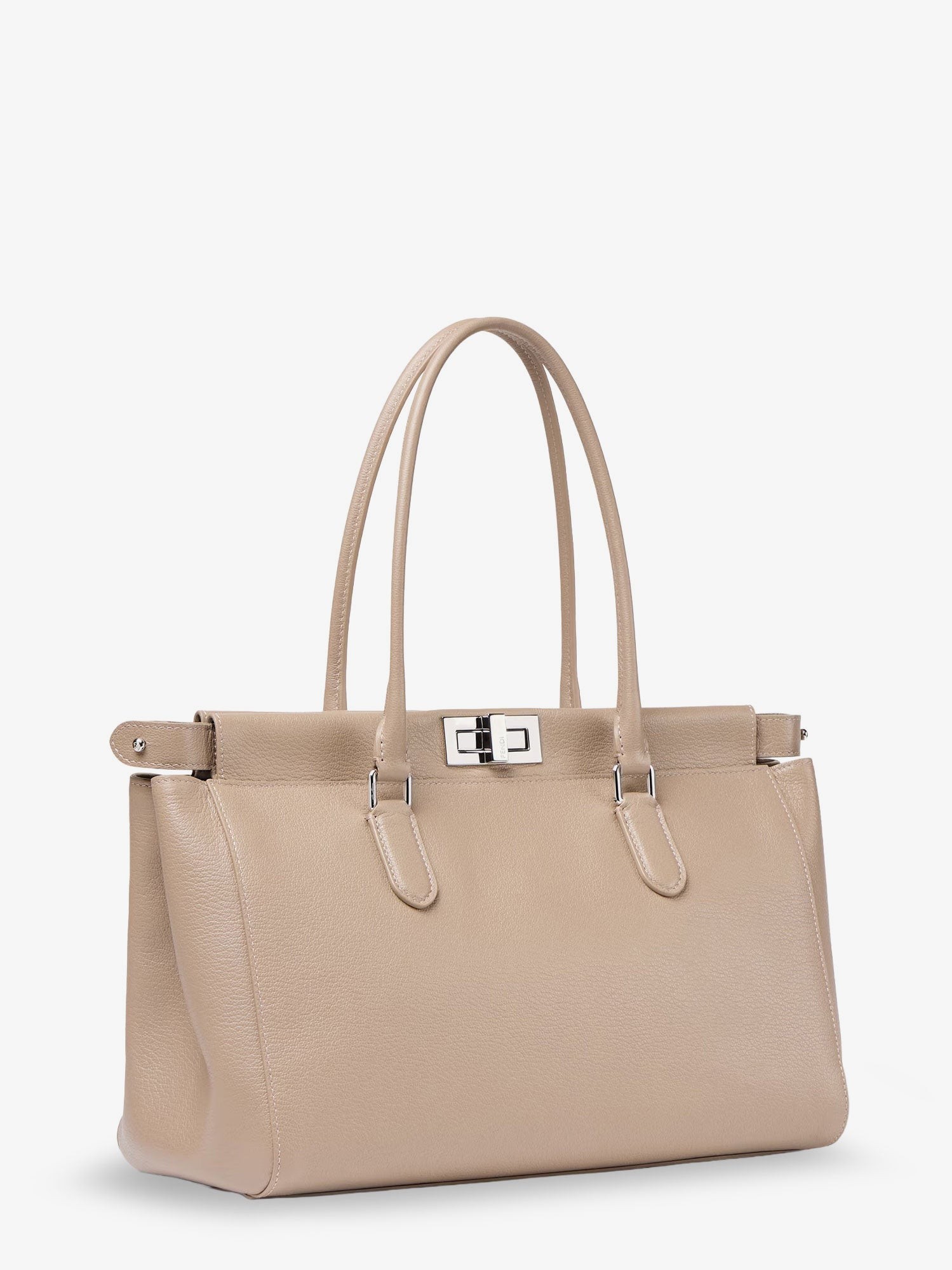 FENDI – Peekaboo Tote leather shoulder bag : Color - Tortora, Size - UNI - Image 3