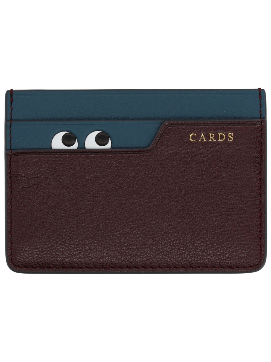 Explore the authentic ANYA HINDMARCH women's "PEEPING EYES" CARD HOLDER in Brown