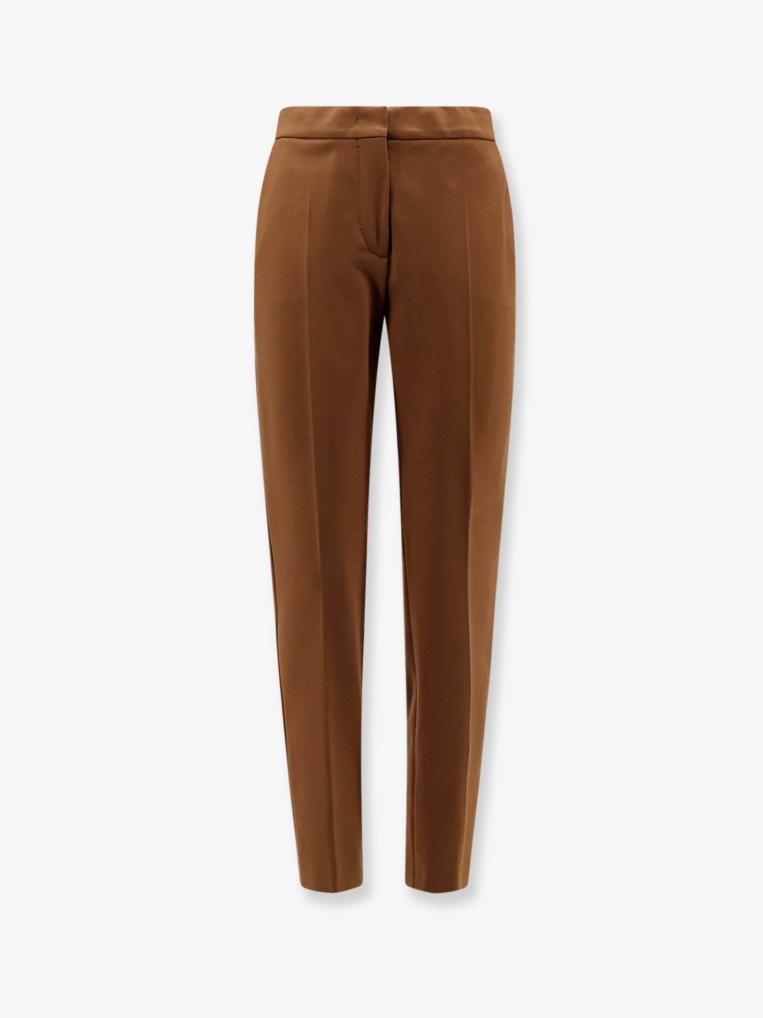 Discover the authentic Max Mara women's Pegno trousers in viscose blend in Cuoio