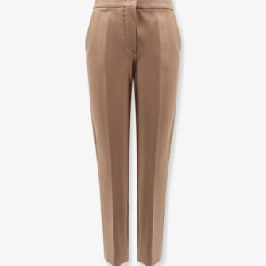 Discover the authentic Max Mara women's Pegno viscose blend trousers in Nocciola